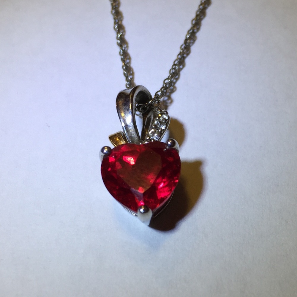 Ruby Earrings and Pendant Set